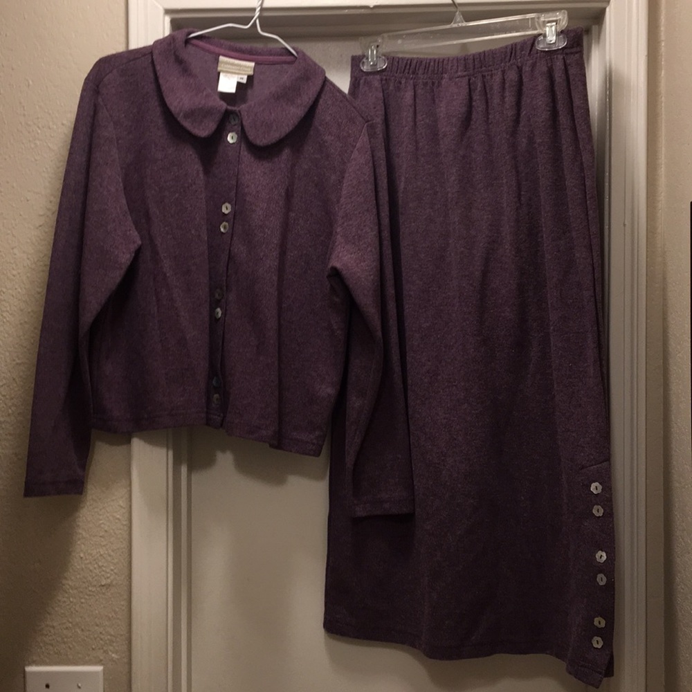 Coldwater Creek 2-piece medium dress in plum.
